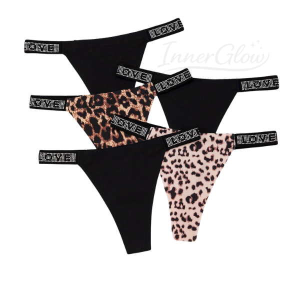 Seamless Invisible Sexy Leopard Print Soft Comfortable Breathable Quick- Thong Panties