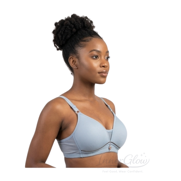 Innerglow Aura Soft Support Bra – Sky Blue – Size 40