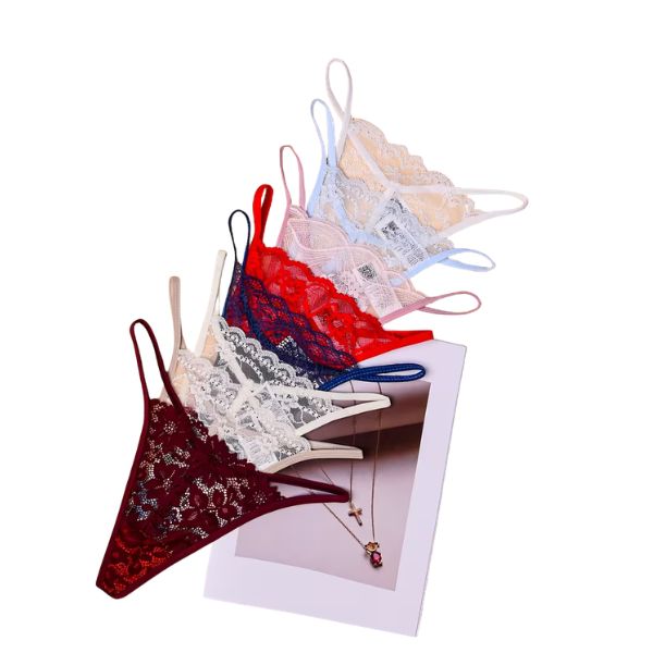 Printed Butterfly Floral Leopard Lace Thongs