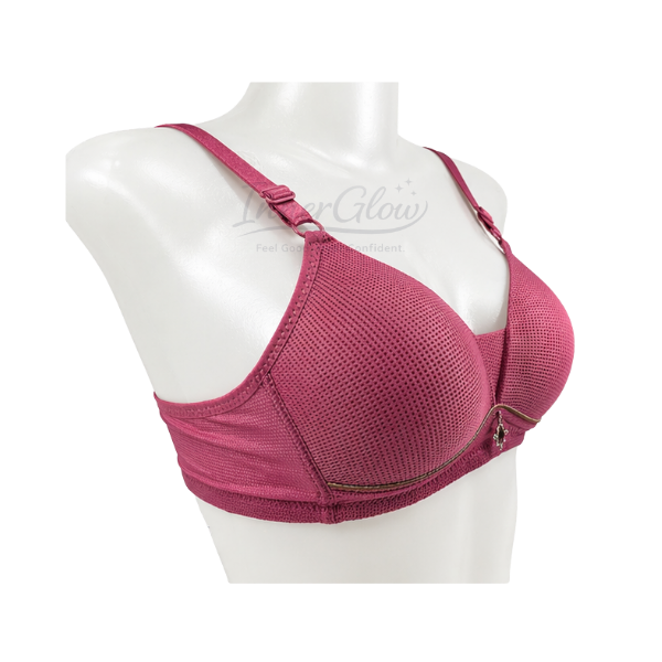 InnerGlow Aura Soft Support Bra – Dusty Rose Pink – Size 42