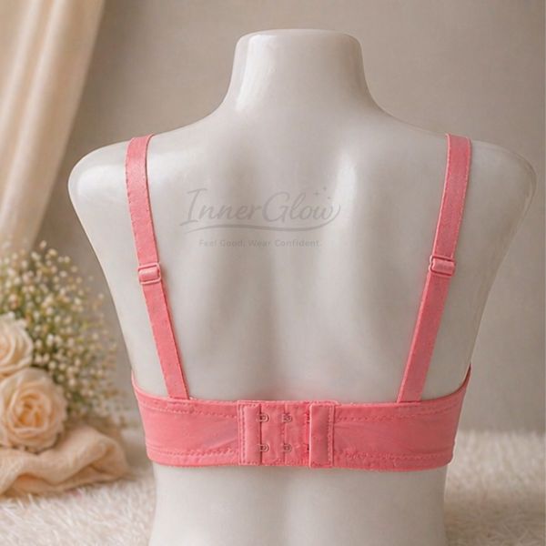 Innerglow Peach Bliss Comfort Support Bra – Coral Pink – Size 42