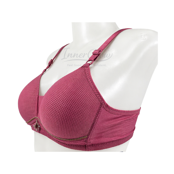 InnerGlow Aura Soft Support Bra – Dusty Rose Pink – Size 42