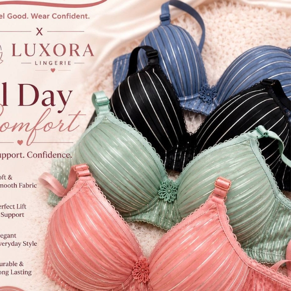 InnerGlow Luna Stripe Comfort Bra