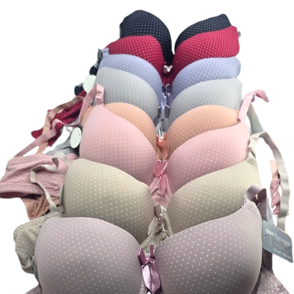 Elegant Polka Dot Padded Bra Collection