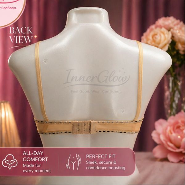 InnerGlow Blossom Soft Bra – Soft Beige – Size 32