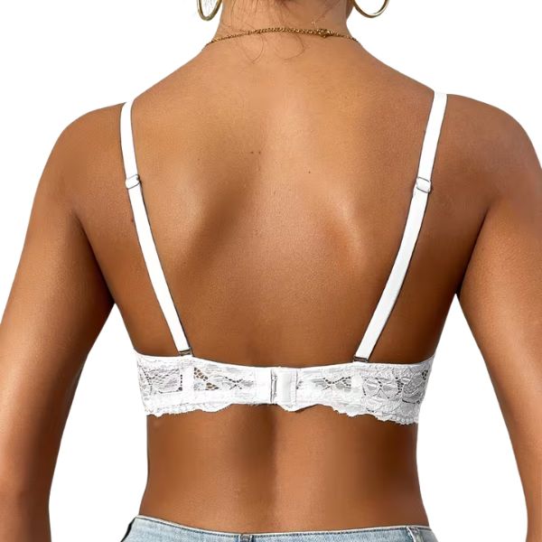 Lady's Underwear Bra with Thin Lace and Thick Cups on the Bottom