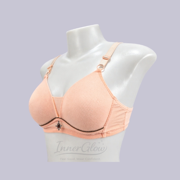 Innerglow Aura Soft Support Bra – Peach Nude – Size 38
