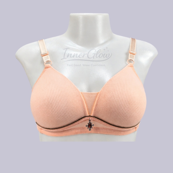 Innerglow Aura Soft Support Bra – Peach Nude – Size 38