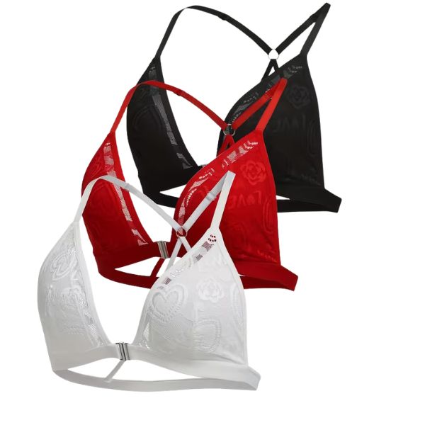 European Style Solid Color Front-Opening Comfortable Breathable Women's Bra
