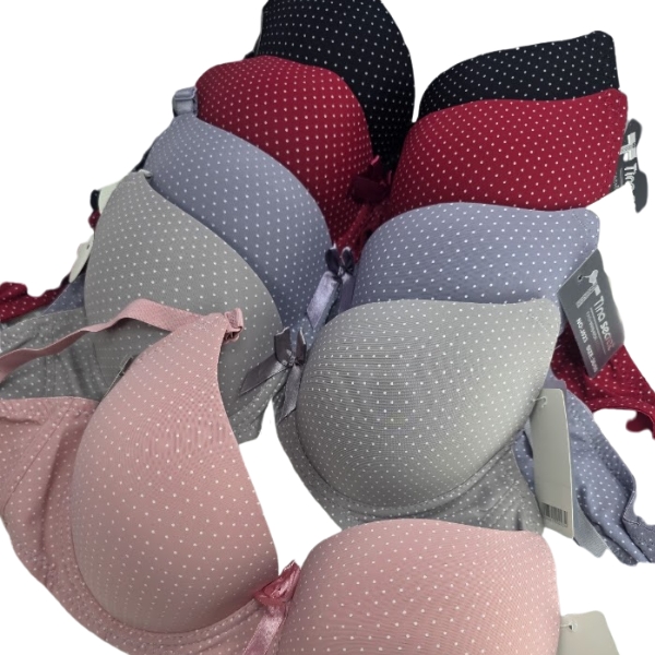 Elegant Polka Dot Padded Bra Collection