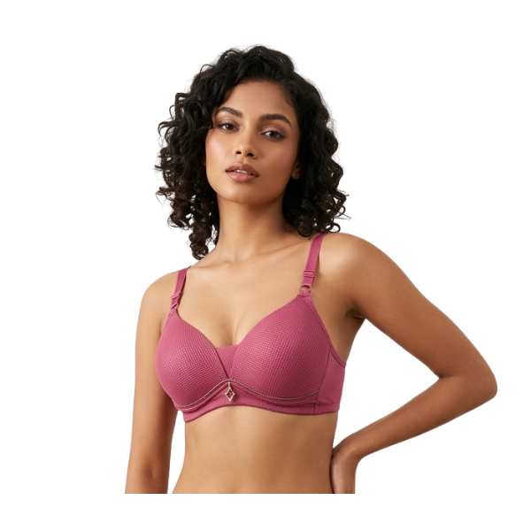 InnerGlow Aura Soft Support Bra – Dusty Rose Pink – Size 42