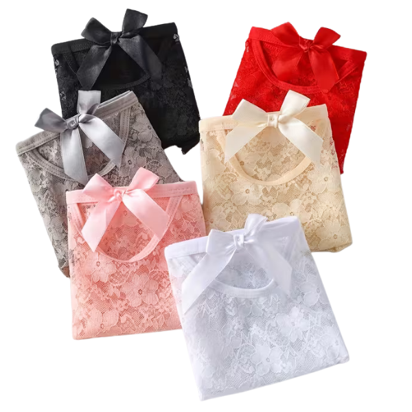 Large Bow Lace Sexy Women'S Panties
