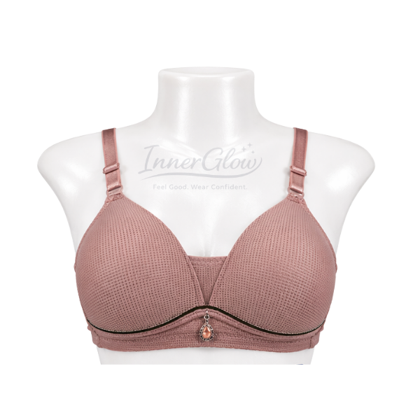 InnerGlow Aura Soft Support Bra – Light Peach – Size 36