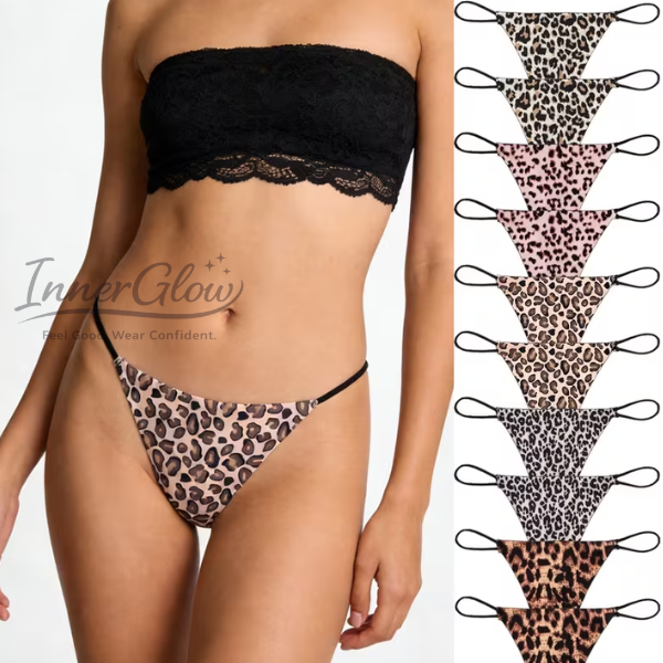 Printed Leopard Print Solid Color Soft Stretch Breathable Quick-drying Easy-to-wash Bikini Underwear