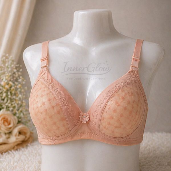 Innerglow Peach Bliss Comfort Support Bra – Dark Beige – Size 40